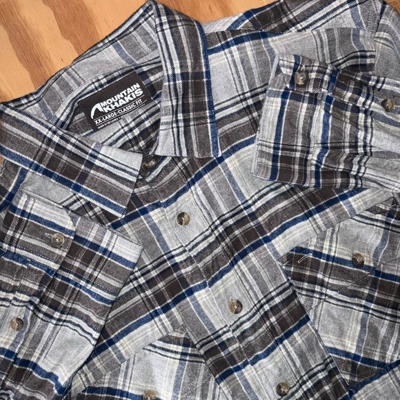 Mountain Khakis Other - Mountain Khakis Mens 2XL XXL Gray Plaid Long Sleeve Super Soft Flannel Pockets